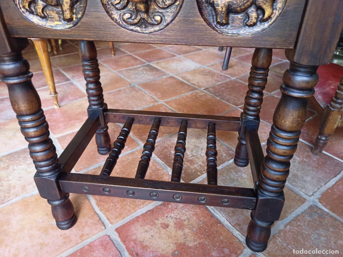 Antig&uuml;edades: Mesita rustica con marmol - Foto 3
