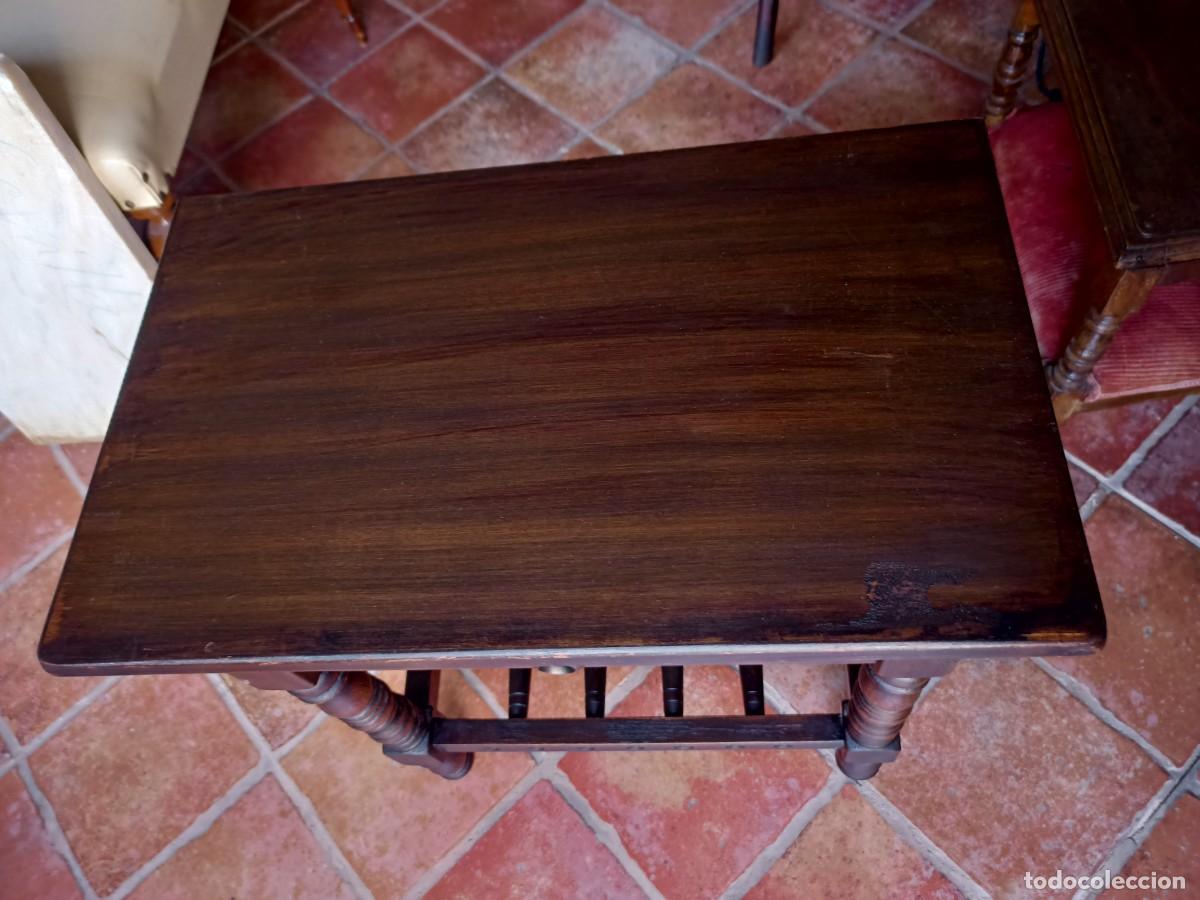 Antig&uuml;edades: Mesita rustica con marmol - Foto 4