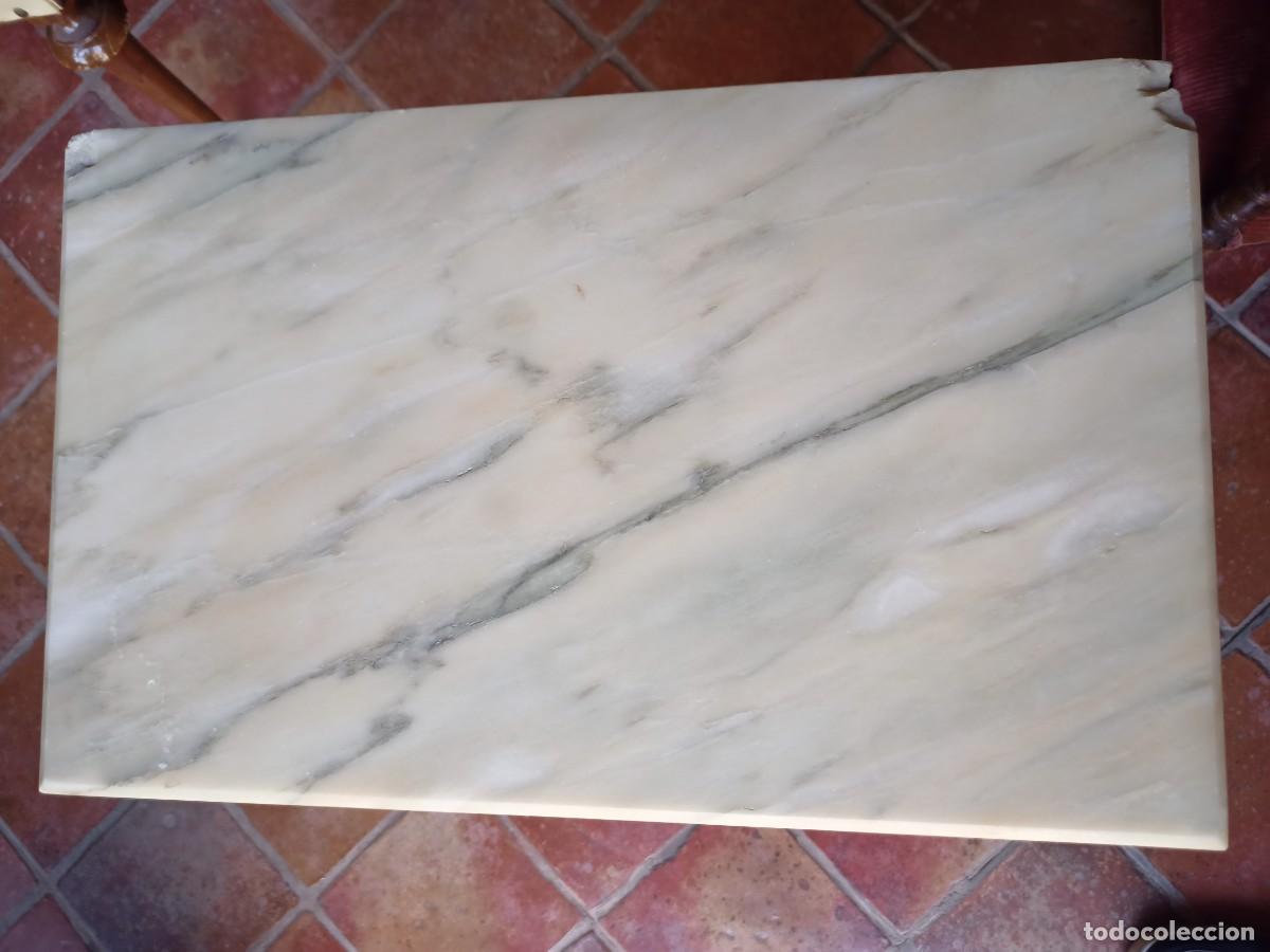 Antig&uuml;edades: Mesita rustica con marmol - Foto 5