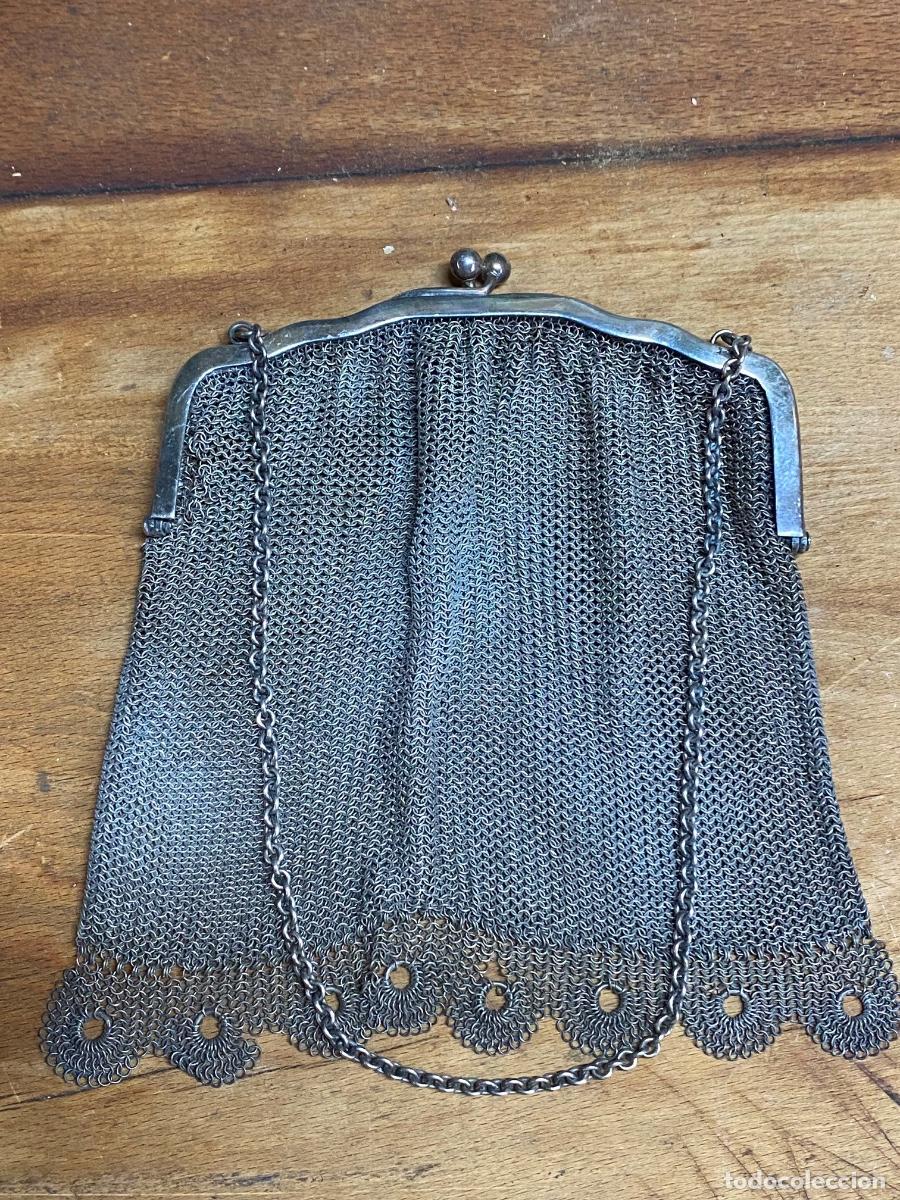 Oggetti Antichi: Bolso ppio s XX baile malla metal plateado ver fotos 17x14cms