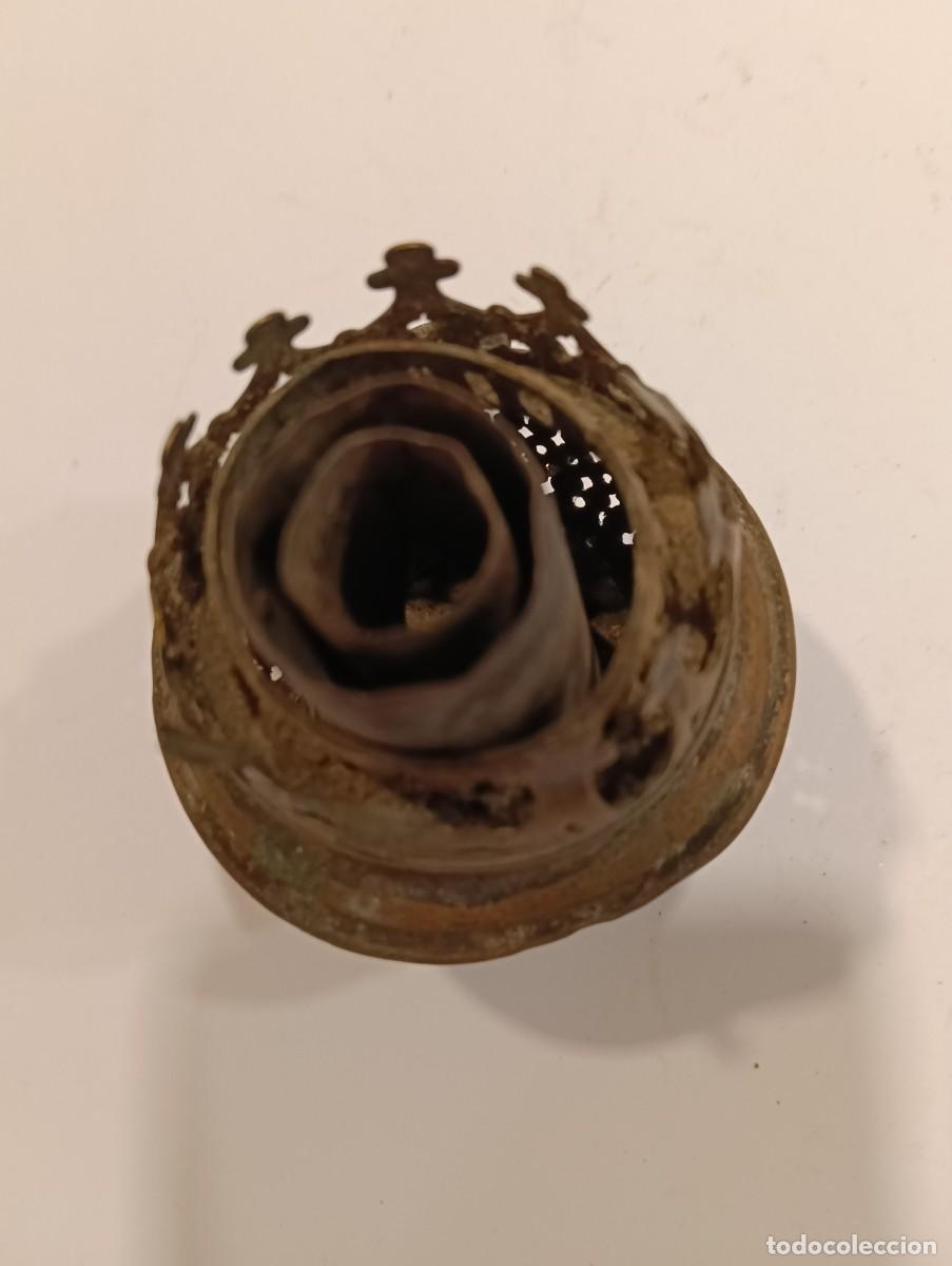 Antig&uuml;edades: Antiguo Quemador de Quinqu&eacute; de Lat&oacute;n - Repuesto Mecanismo L&aacute;mpara de Petr&oacute;leo / Aceite (5,5 cm Di&aacute;me