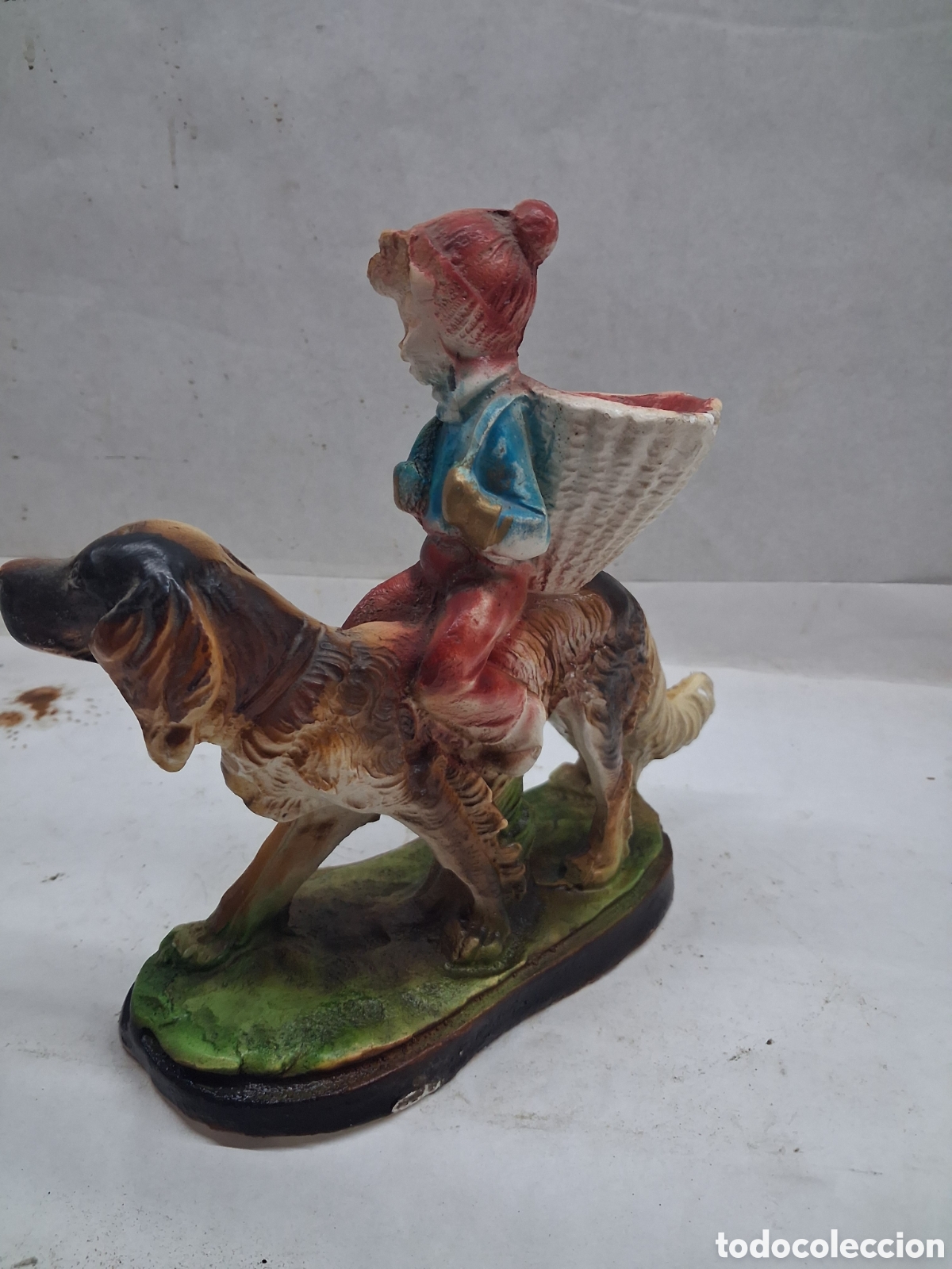 Antig&uuml;edades: Perro y ni&ntilde;o escayola - Foto 4