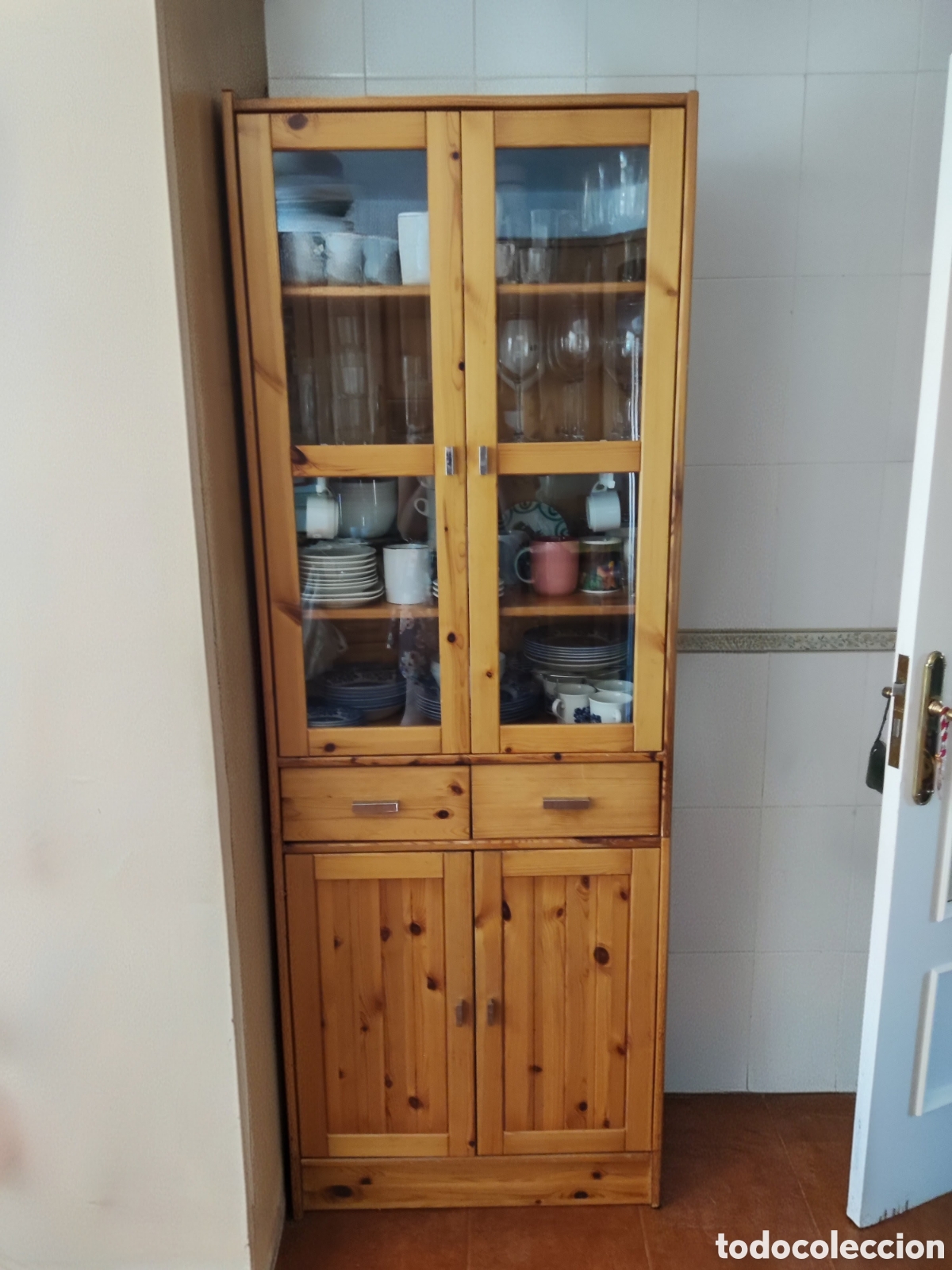 Antig&uuml;edades: Vitrina vintage TIMMERMAN Ikea pino macizo Exclusiva vitrina alacena vintage &rdquo;Timmerman&rdquo; de IKEA (se