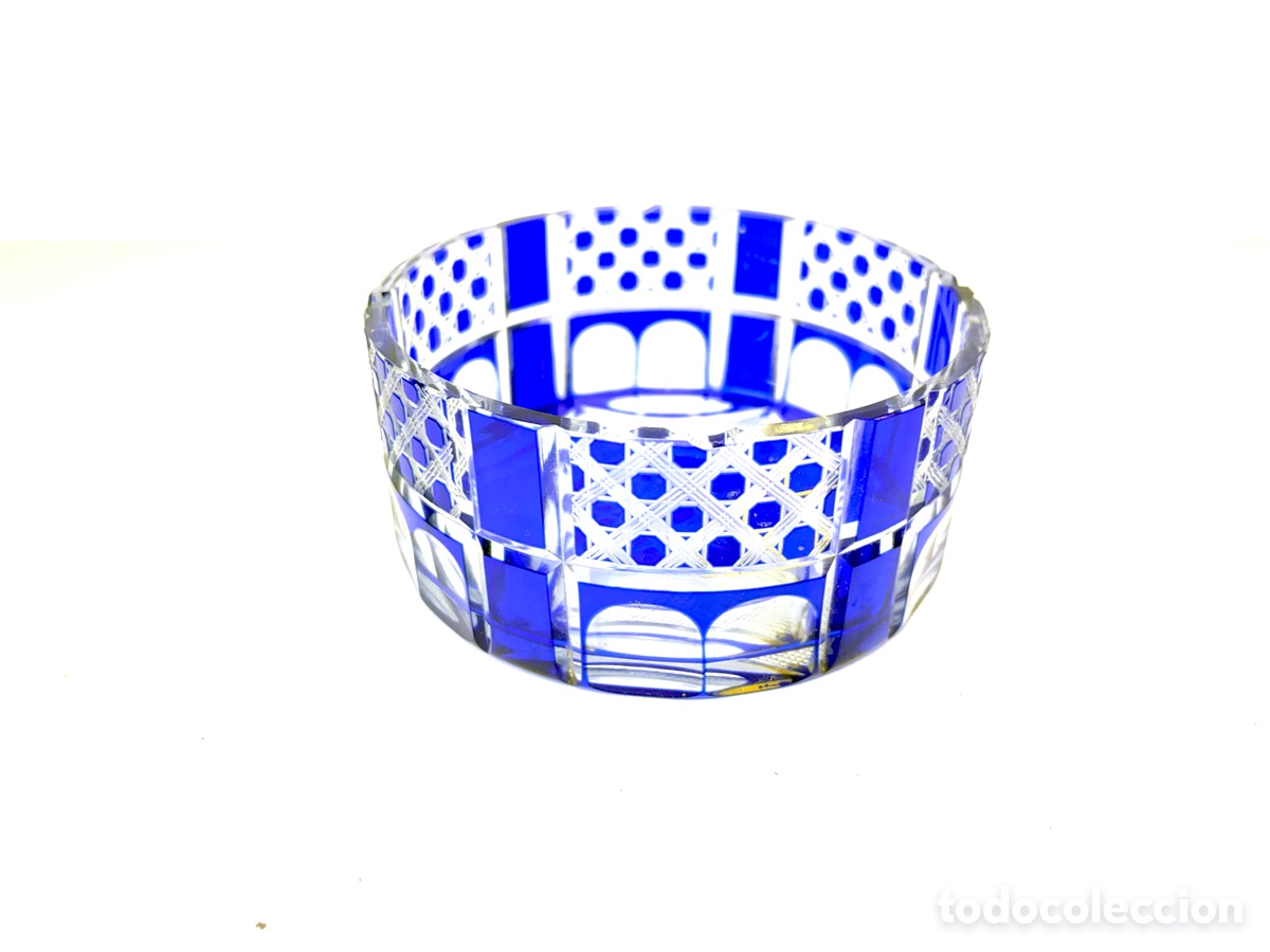 Antig&uuml;edades: Boull&eacute;en cristal Cobal Glass By Moser Bohemia Checoslovaquia 1960&rsquo;s