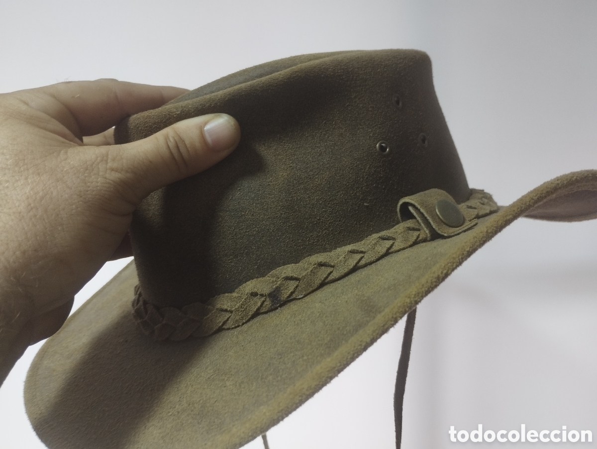 Antig&uuml;edades: Sombrero de cuero aut&eacute;ntico - Foto 4