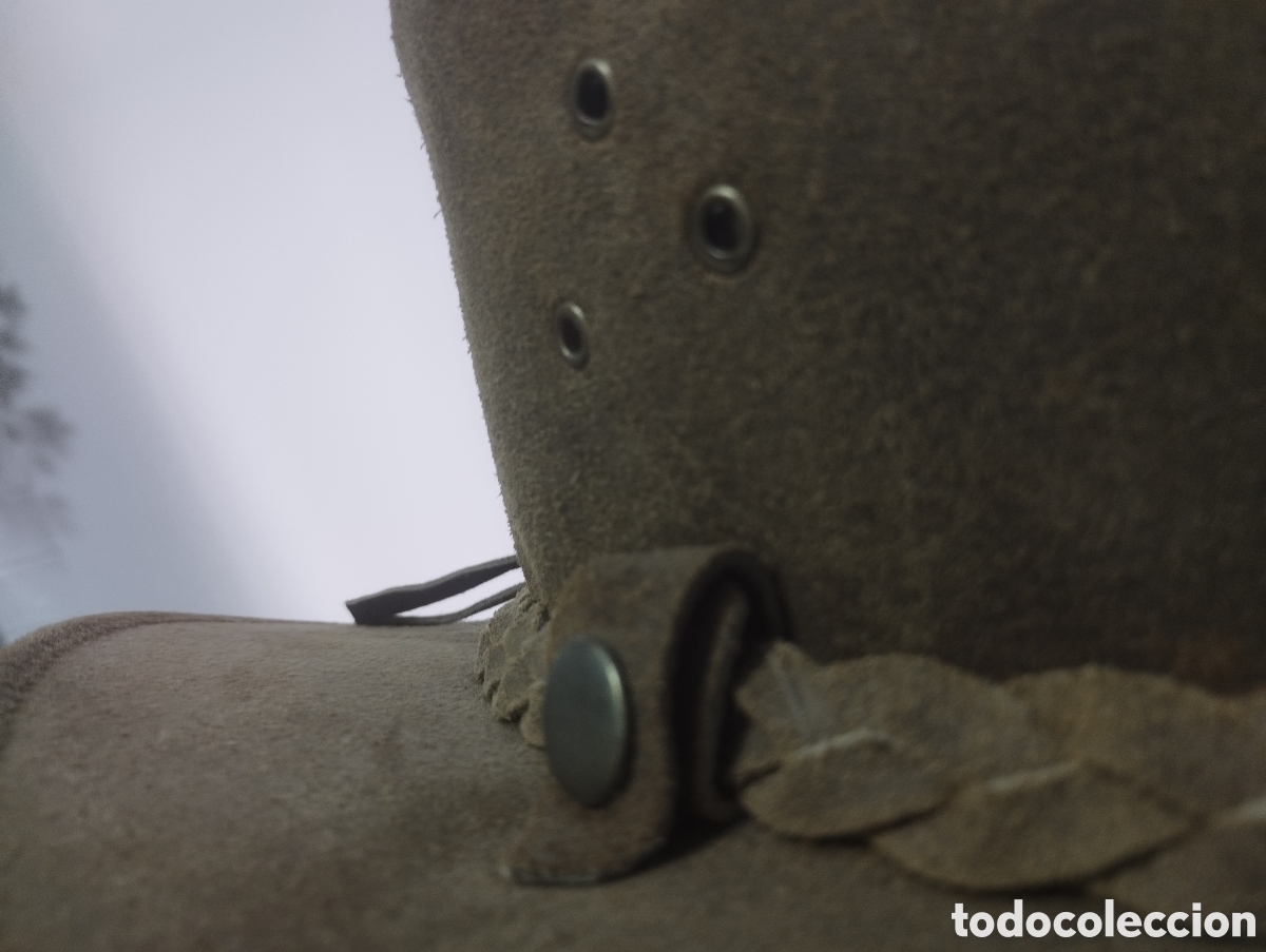 Antig&uuml;edades: Sombrero de cuero aut&eacute;ntico - Foto 5