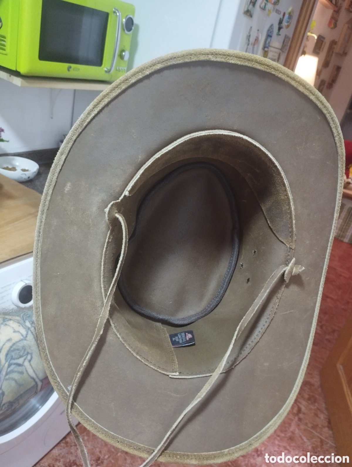 Antig&uuml;edades: Sombrero de cuero aut&eacute;ntico - Foto 7