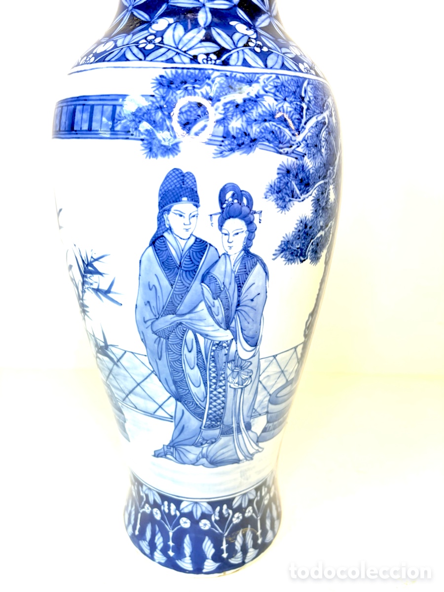 Antig&uuml;edades: Jarr&oacute;n Blue Mikado Pattern mediados S.XX - Foto 2
