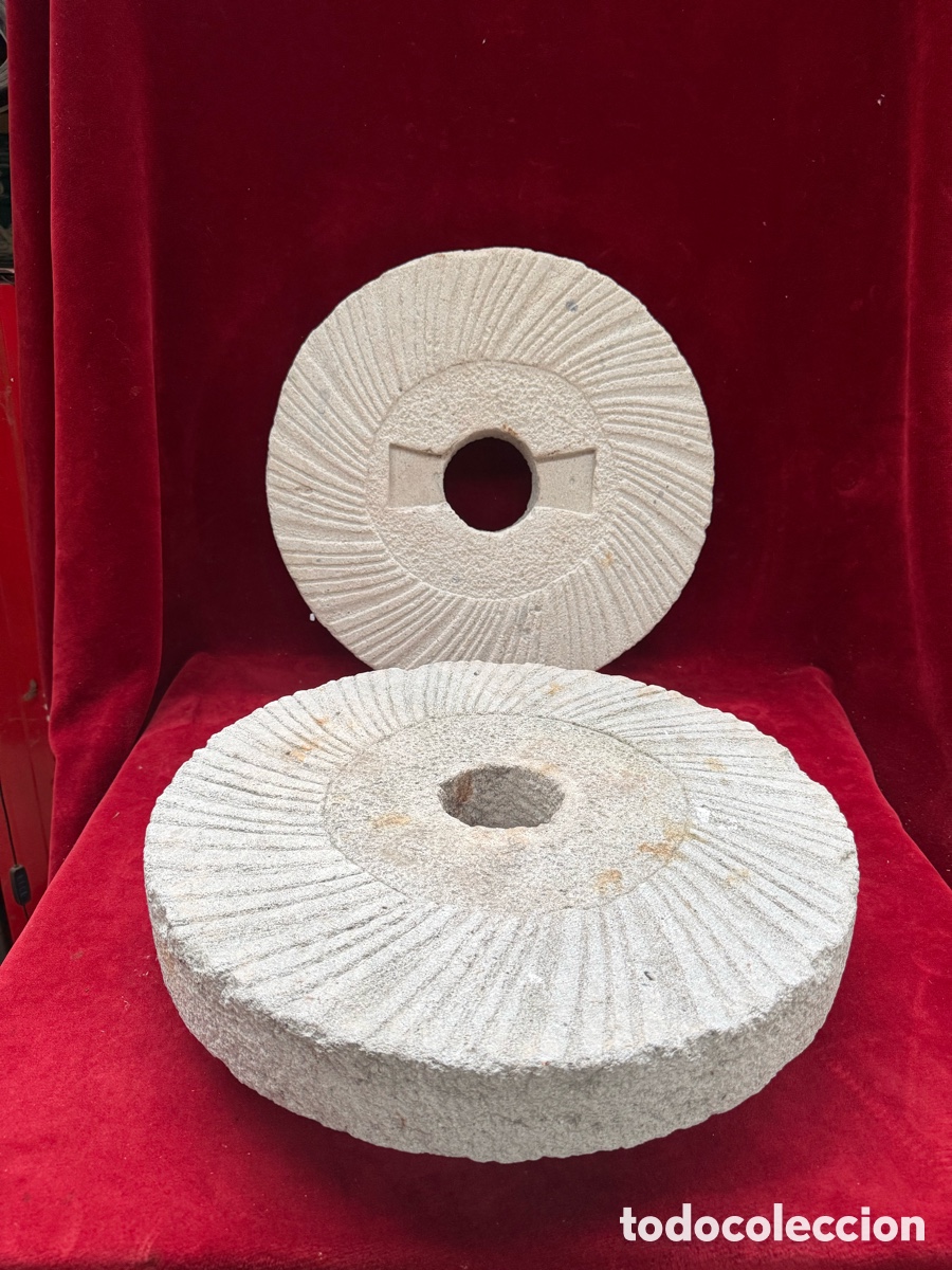 Oggetti Antichi: Espectacular y antiguo molino de piedra doble!
