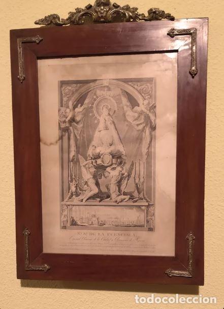 Antig&uuml;edades: Cuadro grabado Virgen de la Fuencisla 1816 - Foto 1