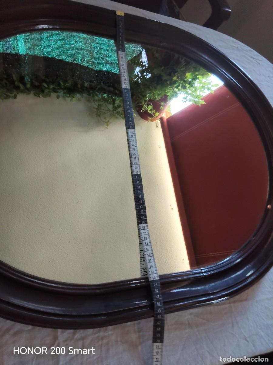 Antig&uuml;edades: Espejo ovalado luna cristal - Foto 4