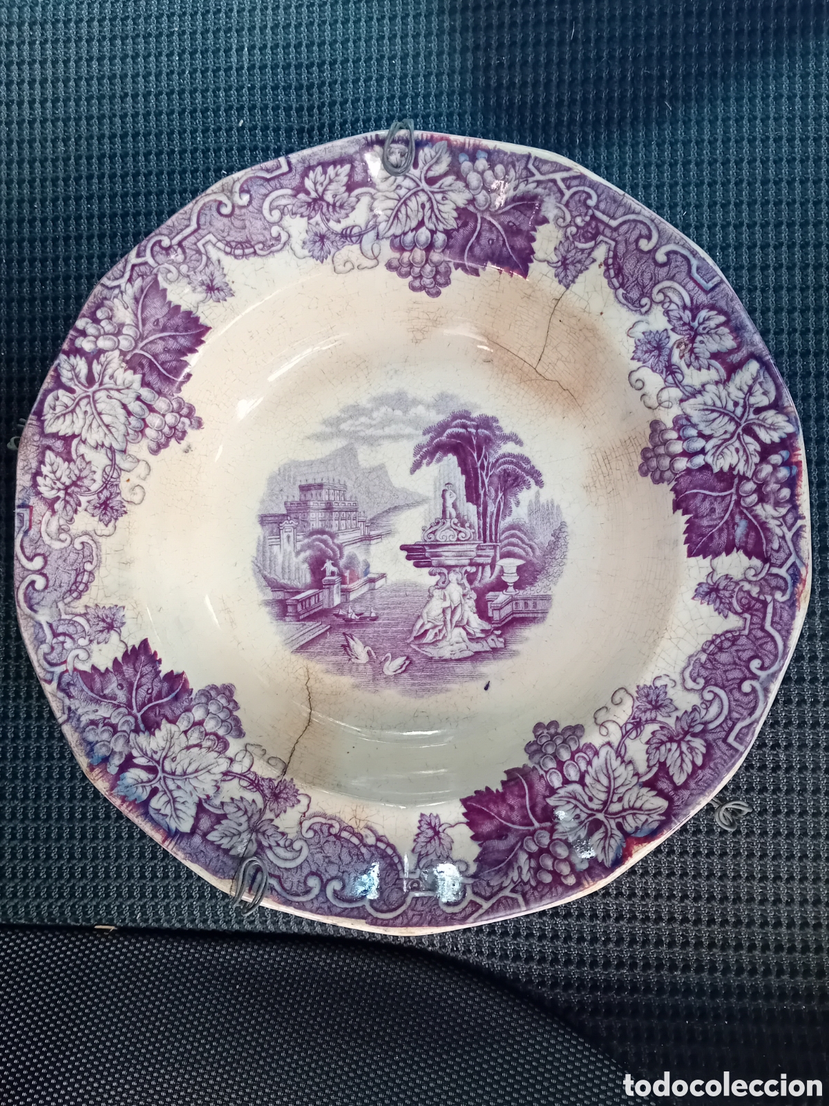 Antig&uuml;edades: ANTIGUO PLATO PICKMAN Y CIA SIGLO XIX CON RAJA VER FOTOS