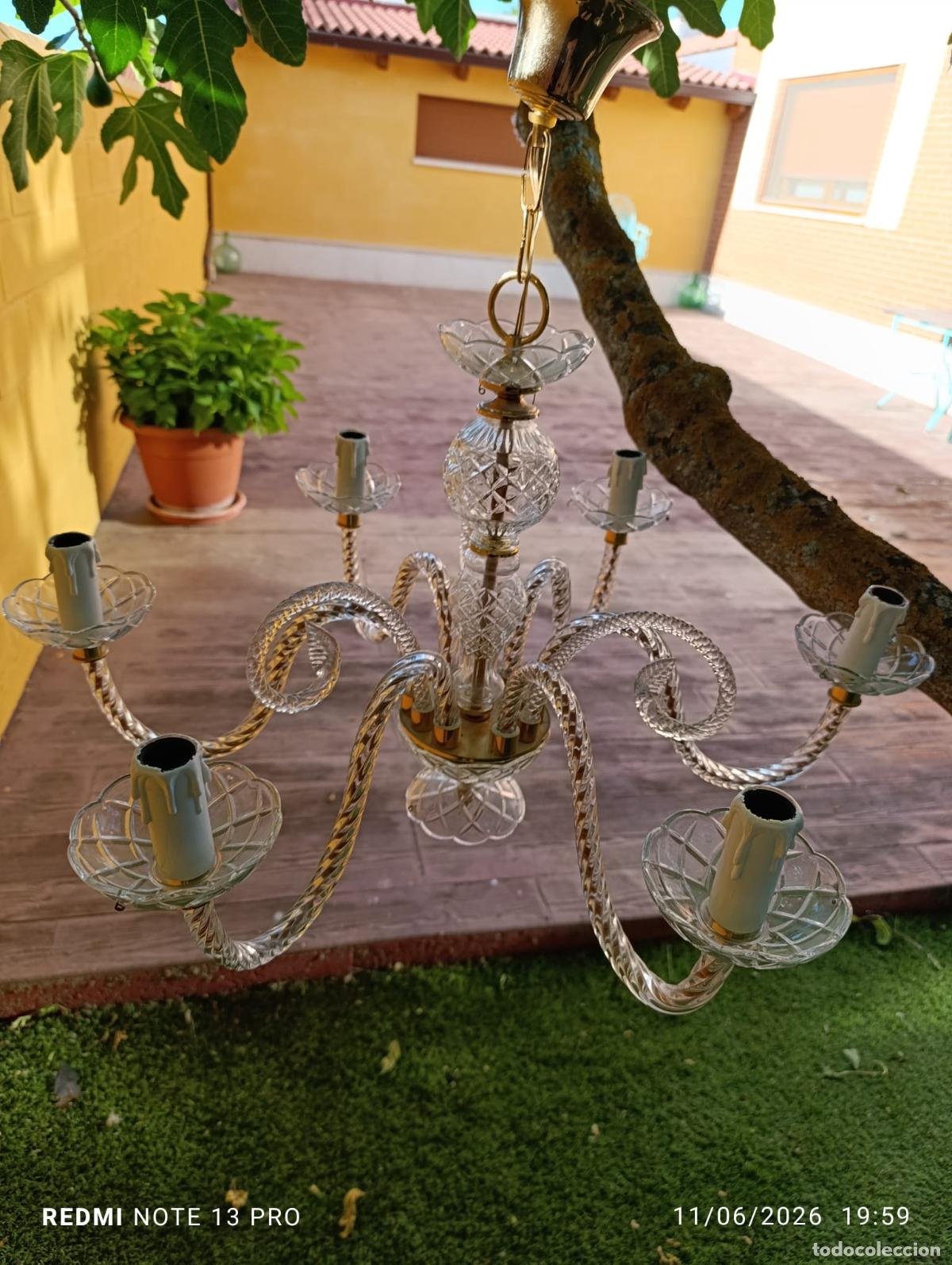 Antig&uuml;edades: PRECIOSA LAMPARA SEIS LUCES.