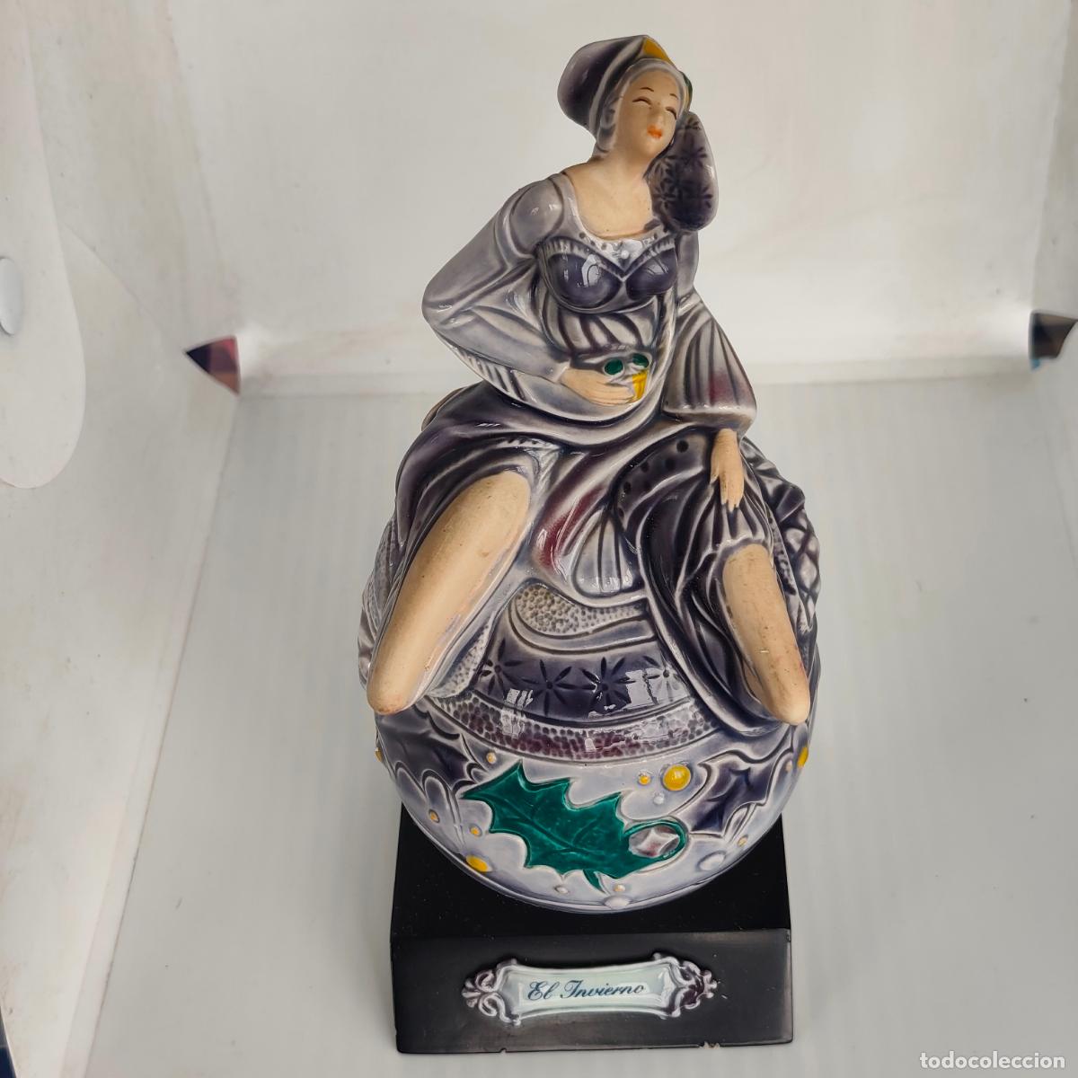 Antig&uuml;edades: FIGURA CER&Aacute;MICA-GALOS-EL INVIERNO-PRECIOSA-EXCELENTE ESTADO
