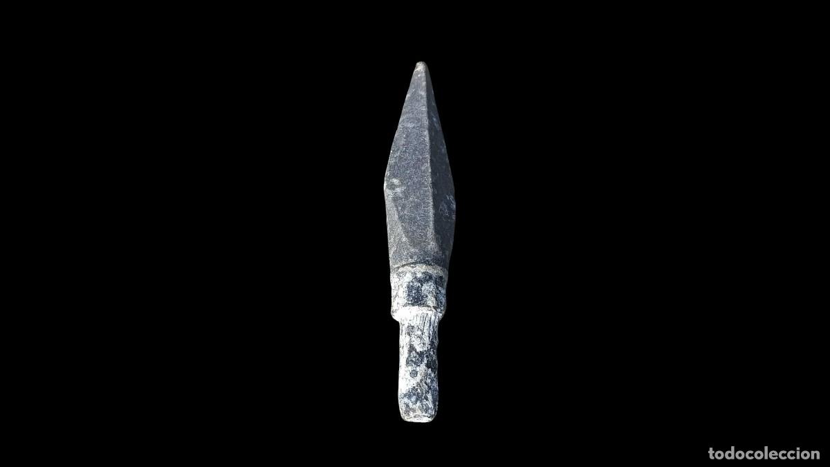 Antig&uuml;edades: PUNTA DE LANZA ANTIGUA EN METAL NO MAGN&Eacute;TICO - ENMANGUE CIL&Iacute;NDRICO - SIGLOS XVIII/XIX