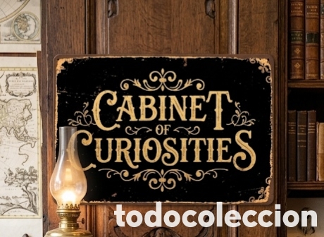 Antig&uuml;edades: Chapa met&aacute;lica de Anticuario