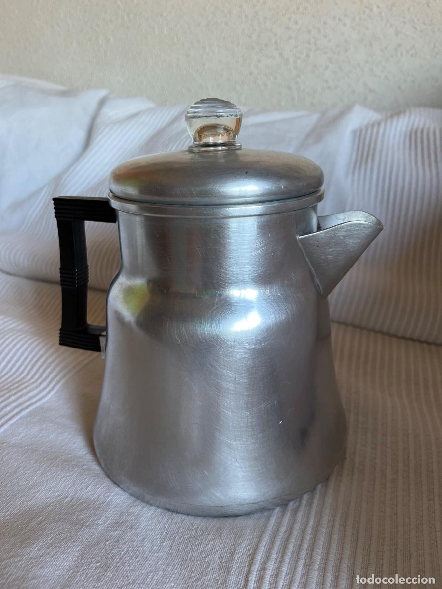 Antig&uuml;edades: Cafetera a&ntilde;os 20 metal baquelita y cristal