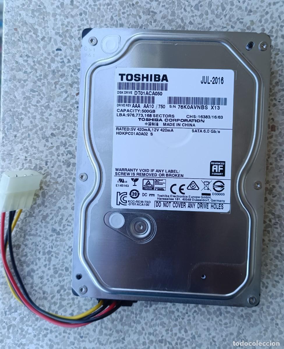 Antig&uuml;edades: Disco duro Toshiba 500 GB