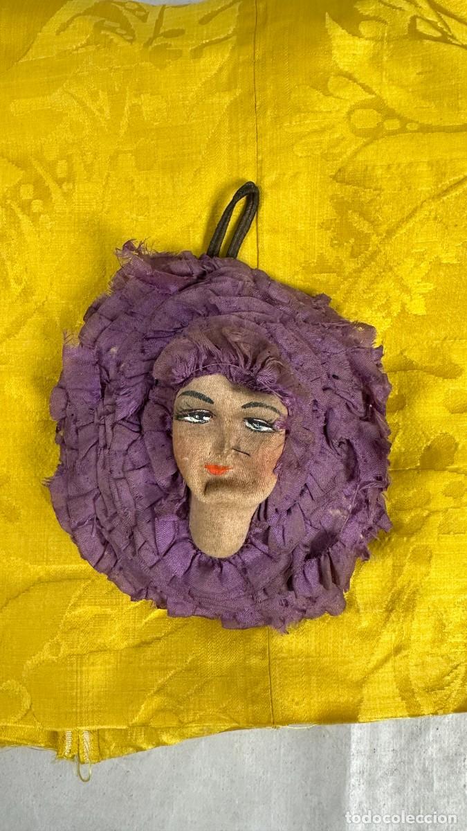 Antig&uuml;edades: Antiguo alfiletero. Rostro de mujer