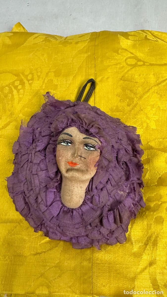 Antig&uuml;edades: Antiguo alfiletero. Rostro de mujer - Foto 2