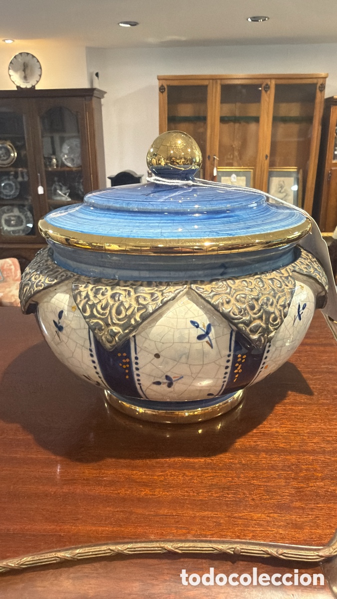 Antig&uuml;edades: TARRO CERAMHER CON TAPA