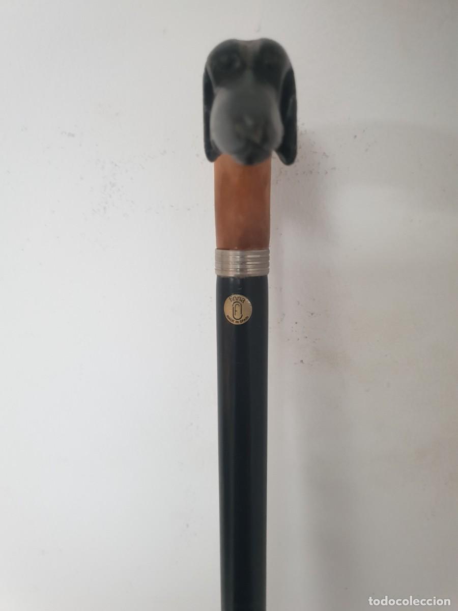 Antig&uuml;edades: Baston de madera de olivo cabeza de perro - Foto 2