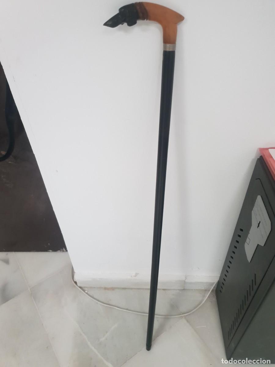 Antig&uuml;edades: Baston de madera de olivo cabeza de perro - Foto 4
