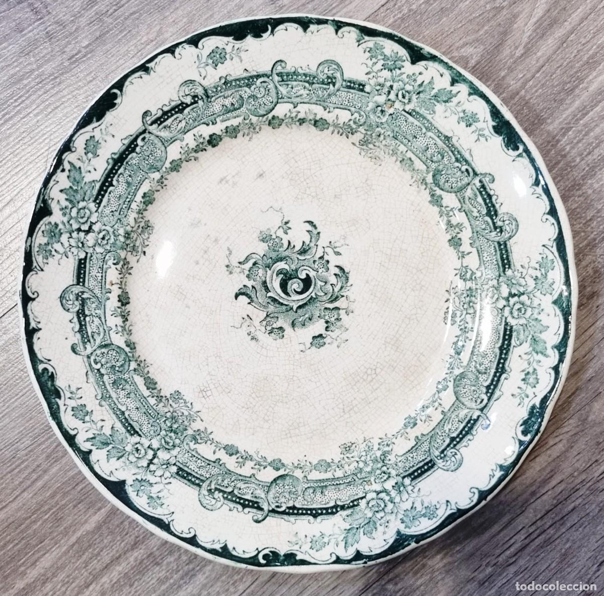Antig&uuml;edades: Antiguo plato de cer&aacute;mica Portuguesa