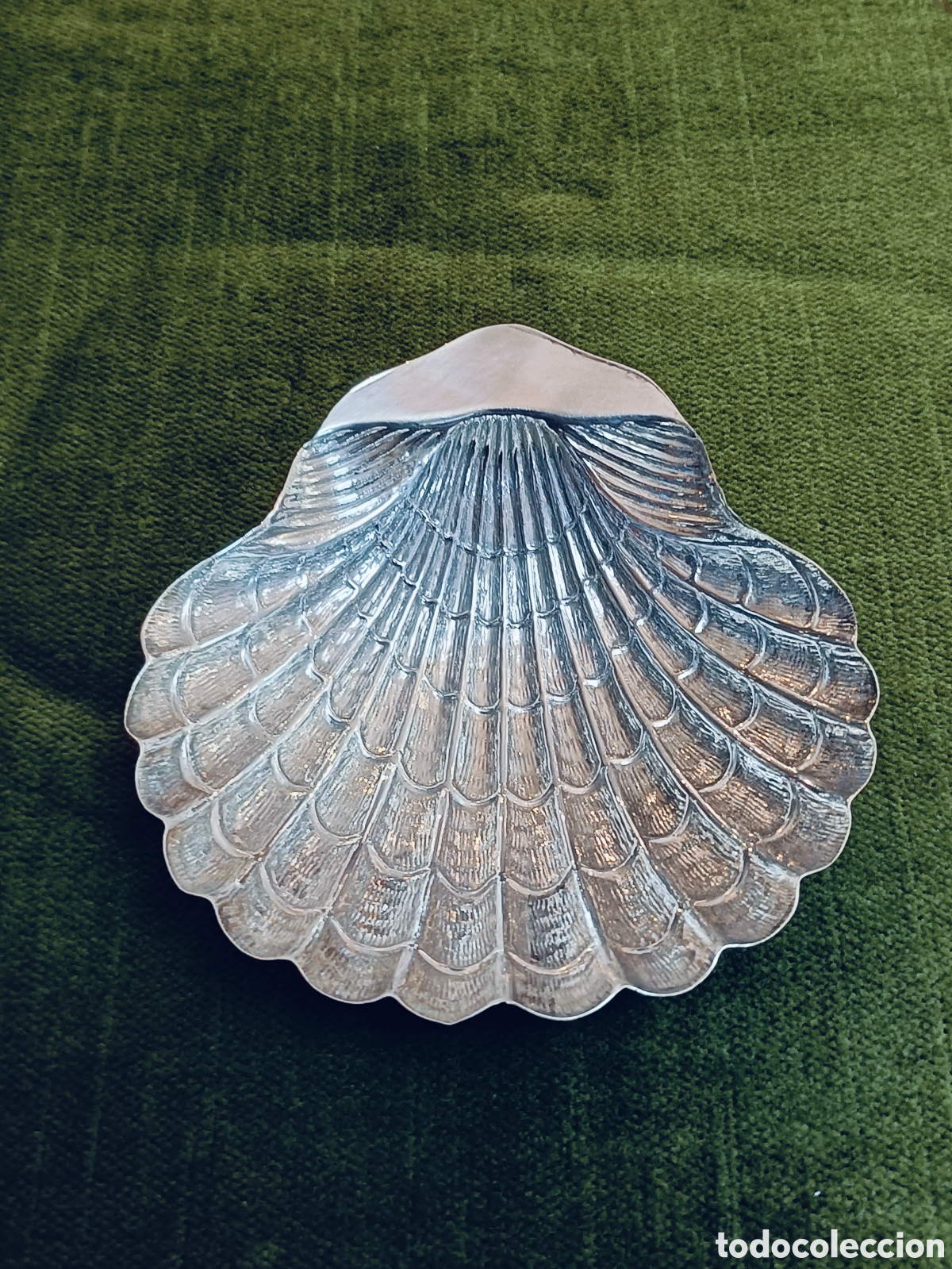 Antig&uuml;edades: CONCHA DE PLATA PARA BAUTISMO. REALIZADA EN PLATA 925