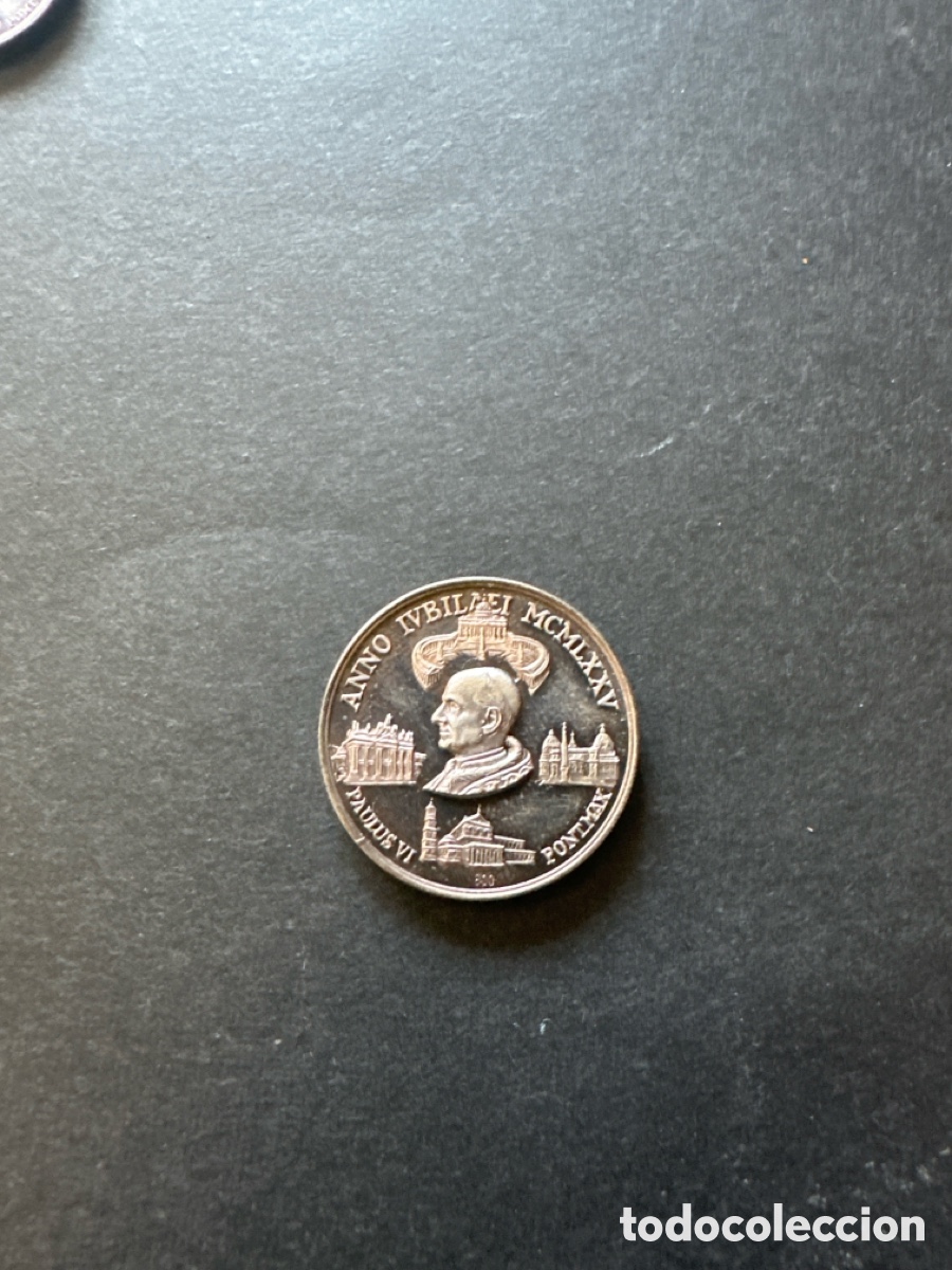 Antig&uuml;edades: Medalla del Vaticano de Pablo VI a&ntilde;o 1975, plata de 800