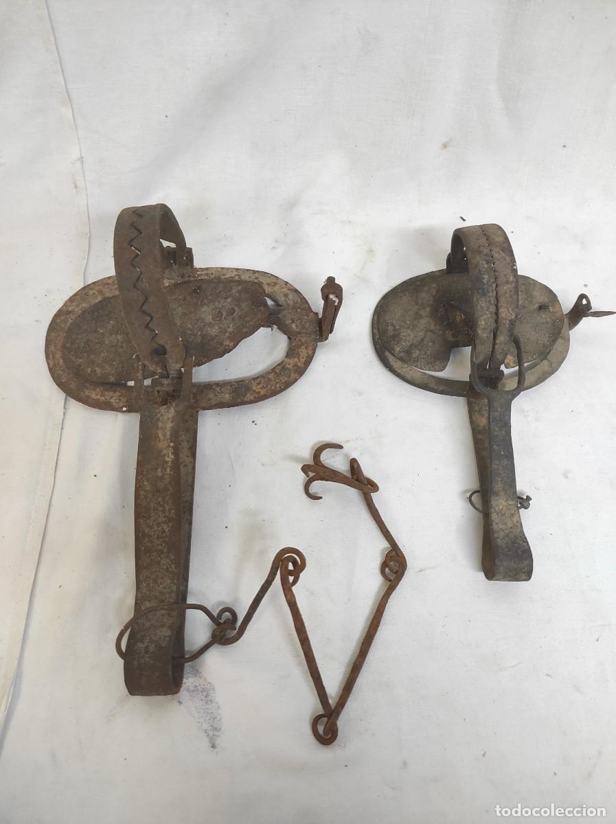 Antig&uuml;edades: Par de cepos antiguos, de forja para decorar!