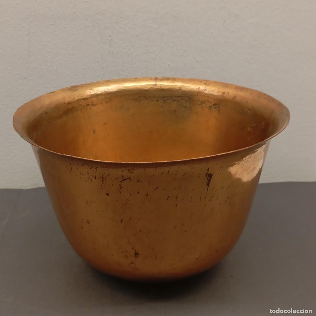 Antig&uuml;edades: ANTIGUO CUENCO DE COBRE MARTILLADO - VINTAGE - 210 X 325 &empty; MM - 2570 G / 1110
