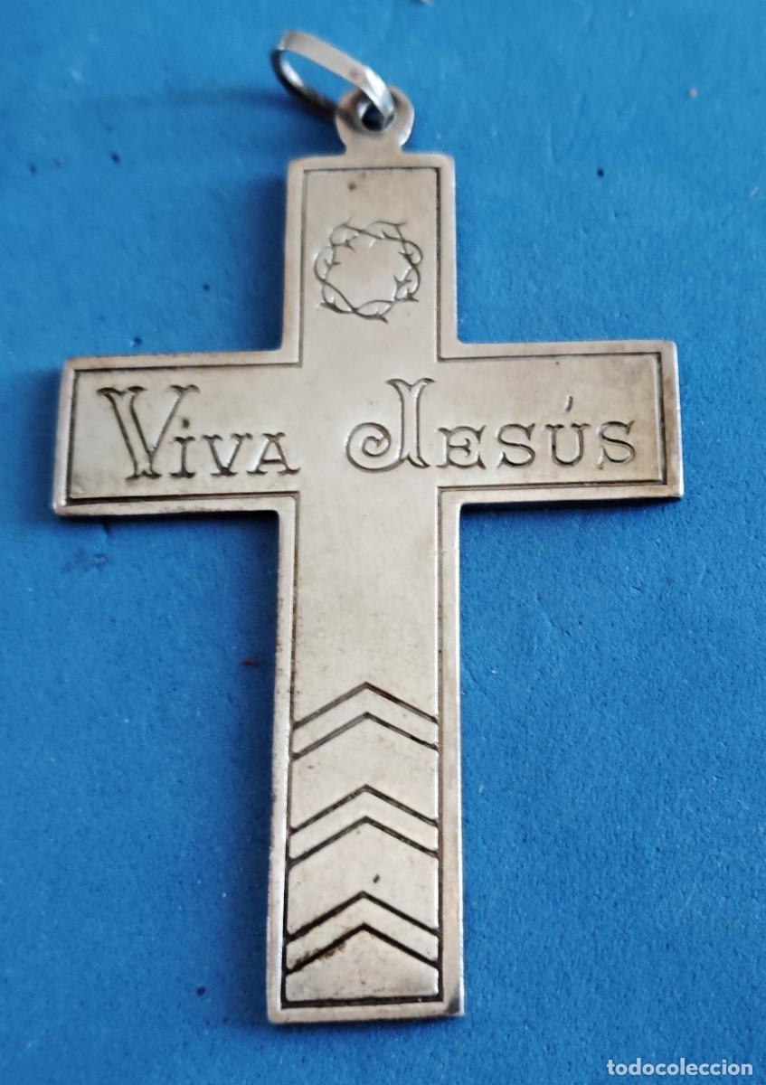 Antig&uuml;edades: CRUZ DE PLATA - VIVA JESUS - ENVIO CERTIFICADO INCLUIDO.