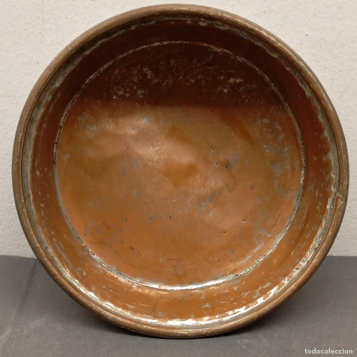 Antig&uuml;edades: ANTIGU OLLA O CUENCO DE COBRE MARTILLADO - SIN ASAS - VINTAGE - 75 X 260 &empty; MM / 1114