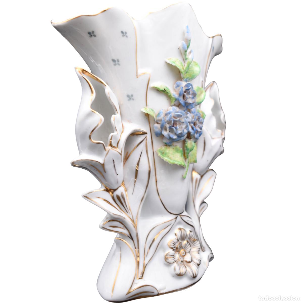 Antig&uuml;edades: Jarr&oacute;n isabelino - Porcelana pintada a mano