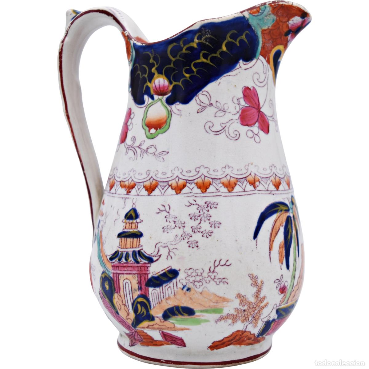 Antig&uuml;edades: Jarra antigua de porcelana china pintada a mano