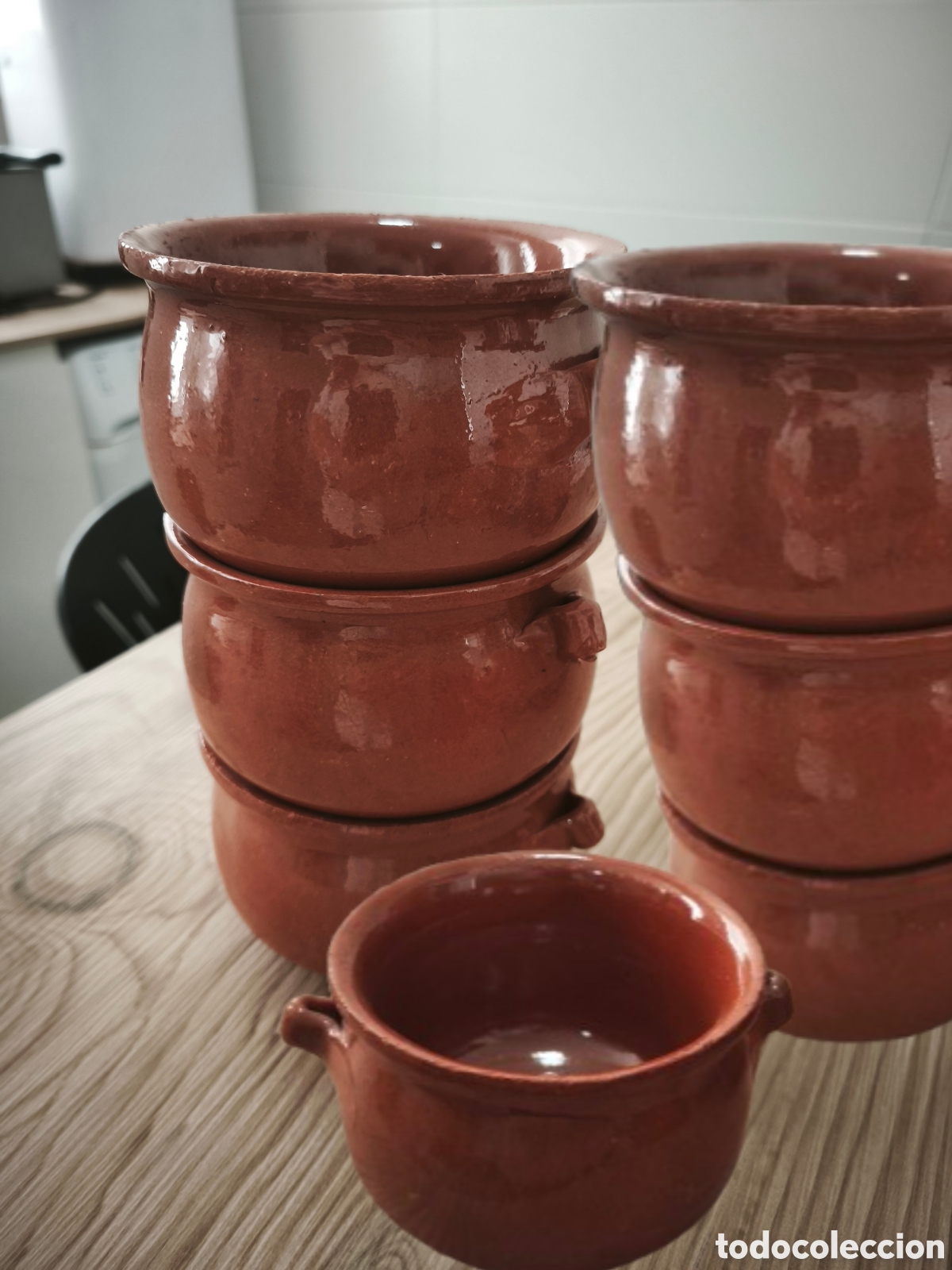 Antig&uuml;edades: Lote 7 cazuelas de barro