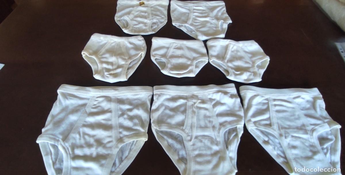 Antig&uuml;edades: LOTE DE 8 CALZONCILLOS TIPO SLIP VINTAGE PARA NI&Ntilde;O