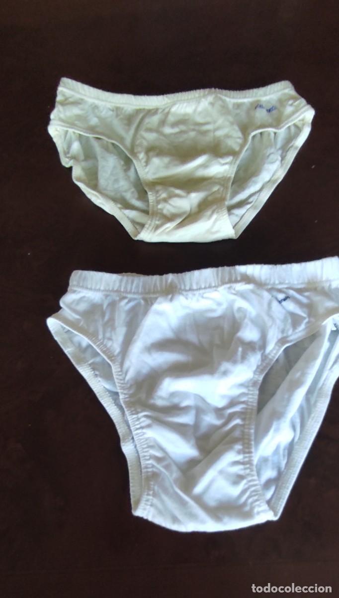 Antig&uuml;edades: LOTE DE 2 CALZONCILLOS SLIP VINTAGE DE LA MARCA ABANDERADO.