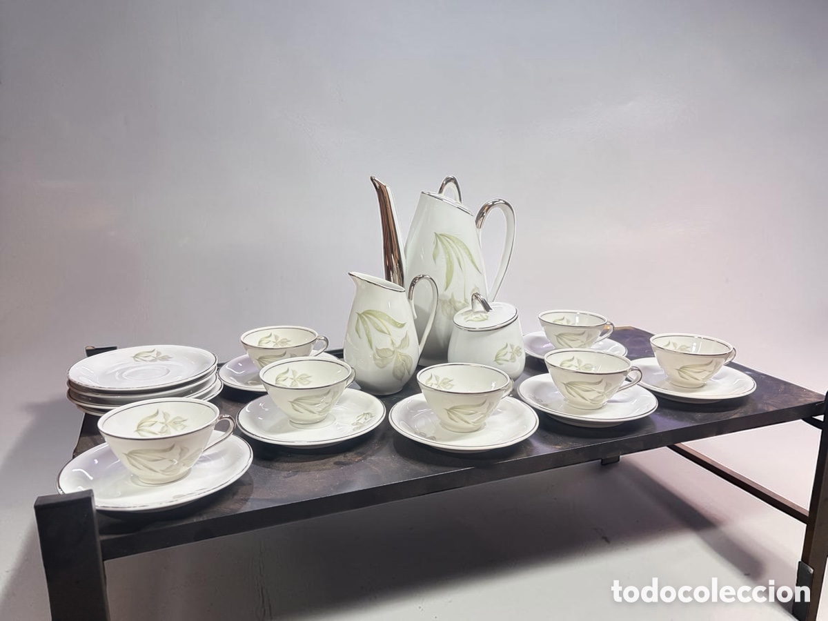 Antig&uuml;edades: Juego de caf&eacute; 6 servicios a&ntilde;os 79