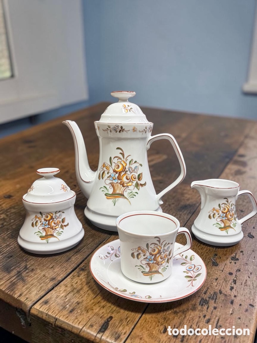 Antig&uuml;edades: Juego de caf&eacute; de porcelana de Bavaria