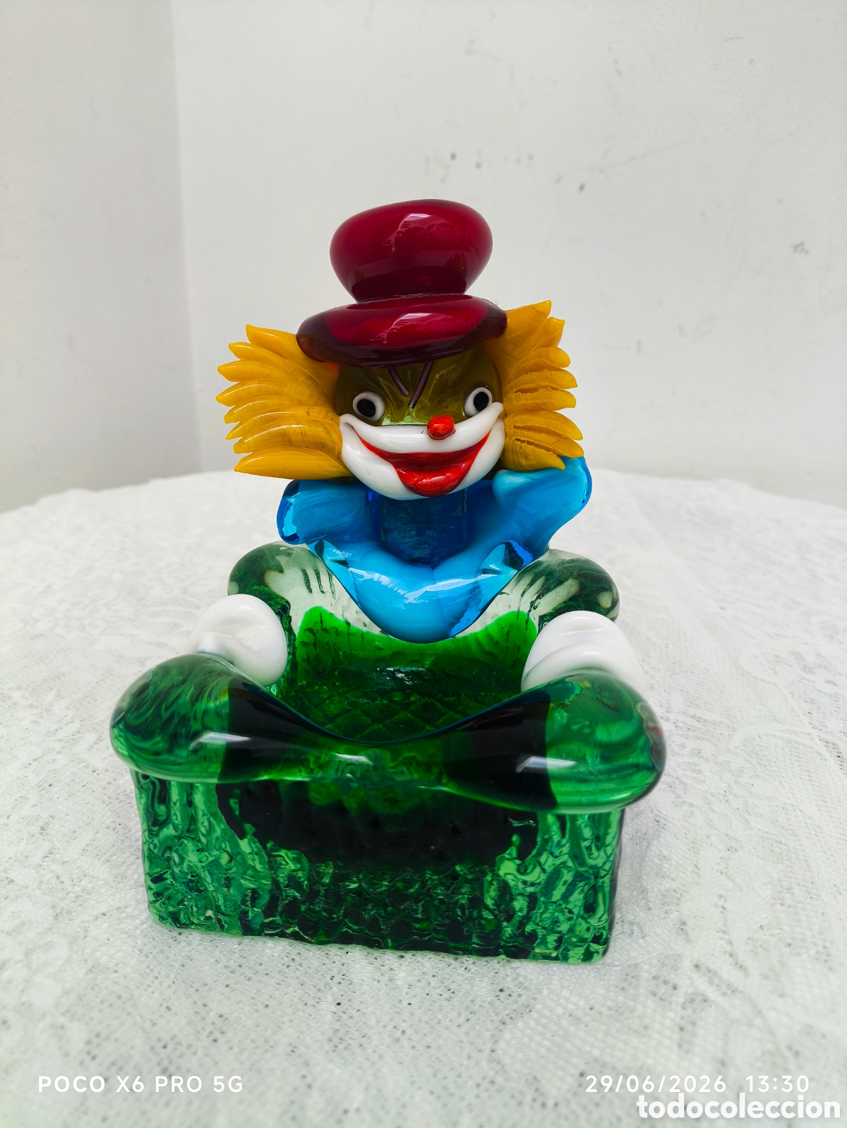 Antig&uuml;edades: Cenicero payaso murano 19070 - Foto 3
