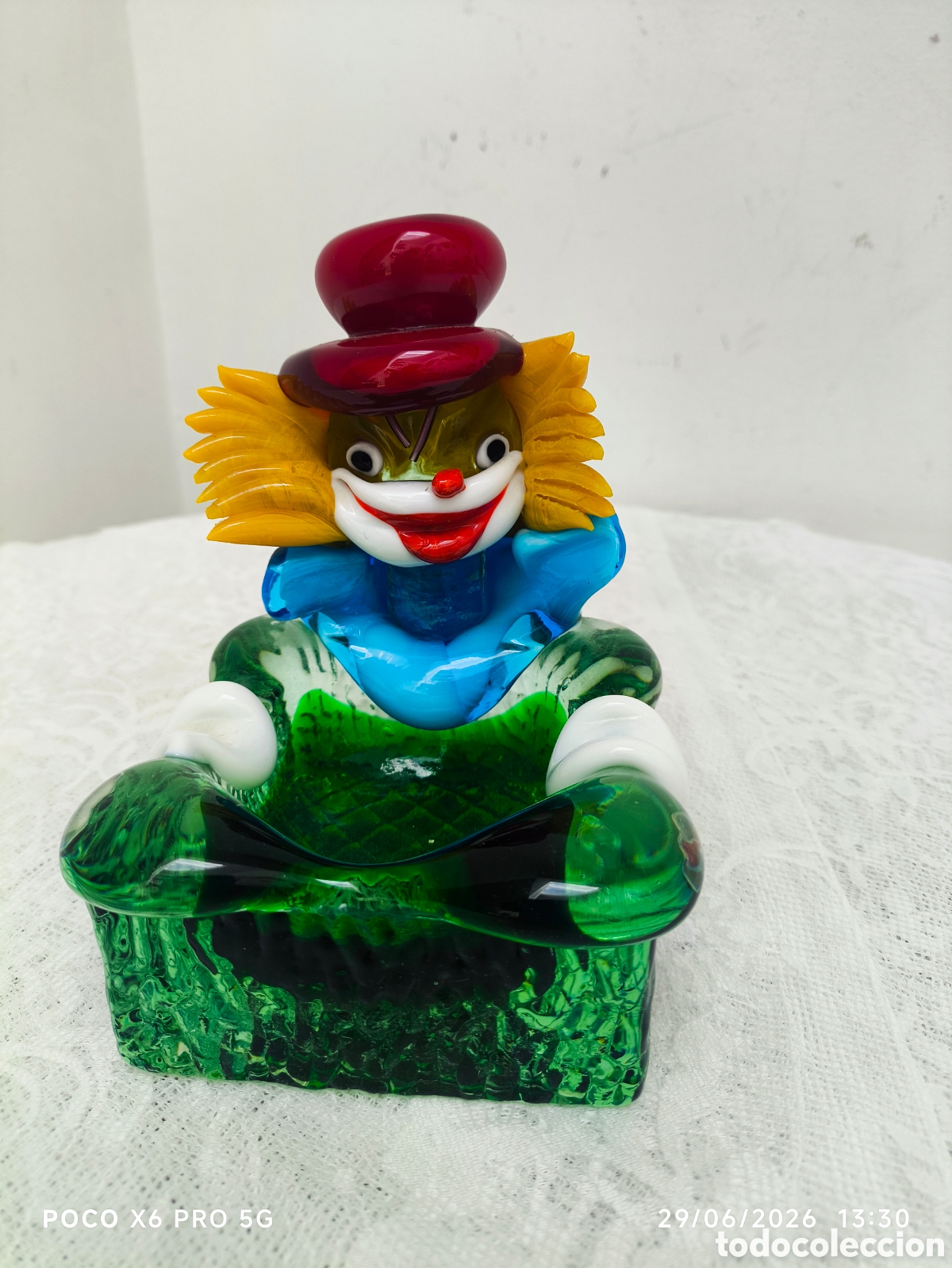 Antig&uuml;edades: Cenicero payaso murano 19070 - Foto 5