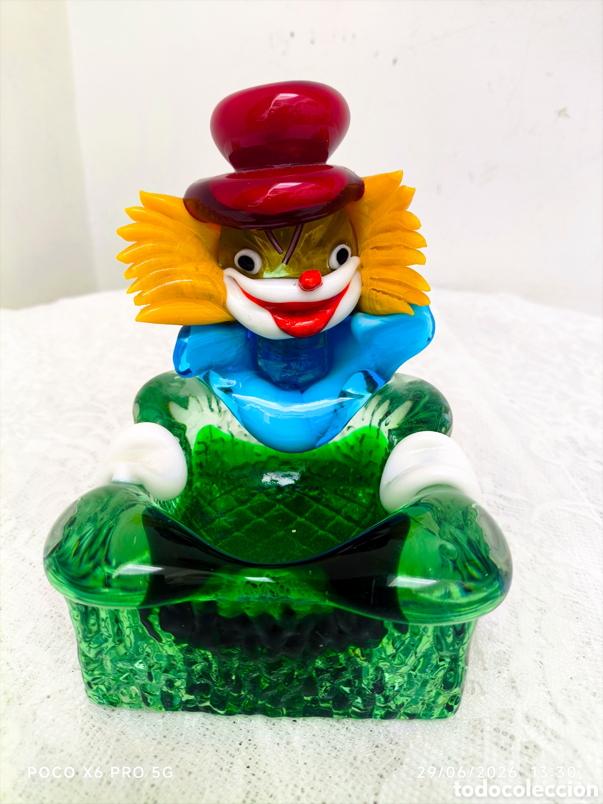 Oggetti Antichi: Cenicero payaso murano 19070