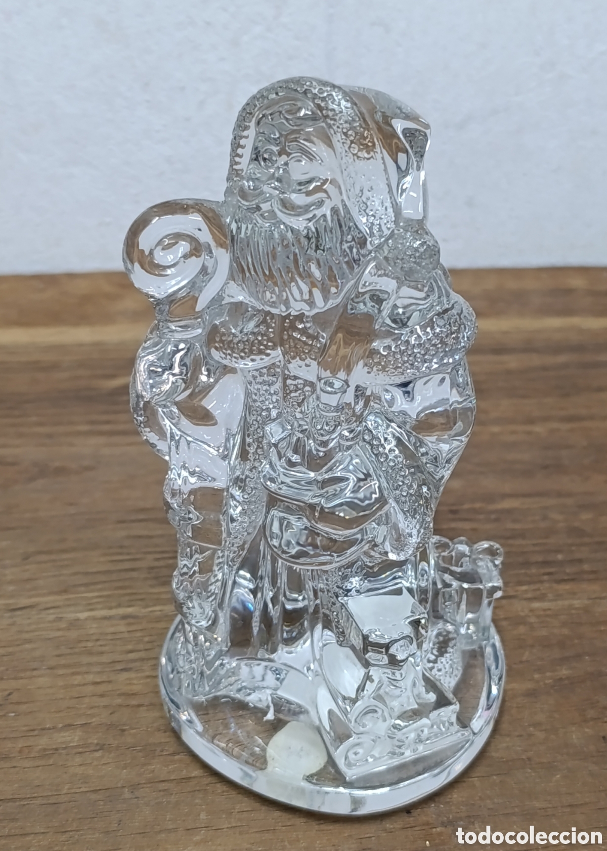 Antig&uuml;edades: MUY BONITA FIGURA DE PAPA NOEL DE CRISTAL WATERFORD, 2&ordf; EDICI&Oacute;N DE 2002.