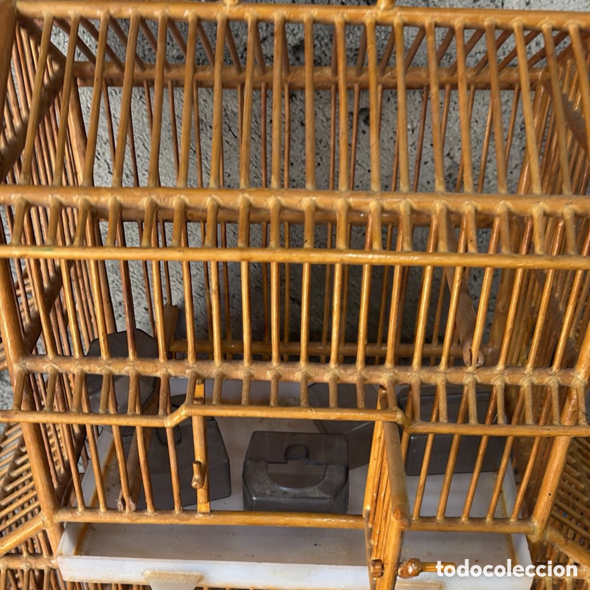 Antig&uuml;edades: Antigua jaula artesanal de bamb&uacute; - Foto 3