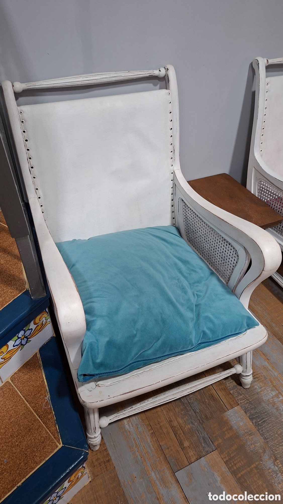 Antig&uuml;edades: Par de Sillones Madera Antiguos - Foto 2