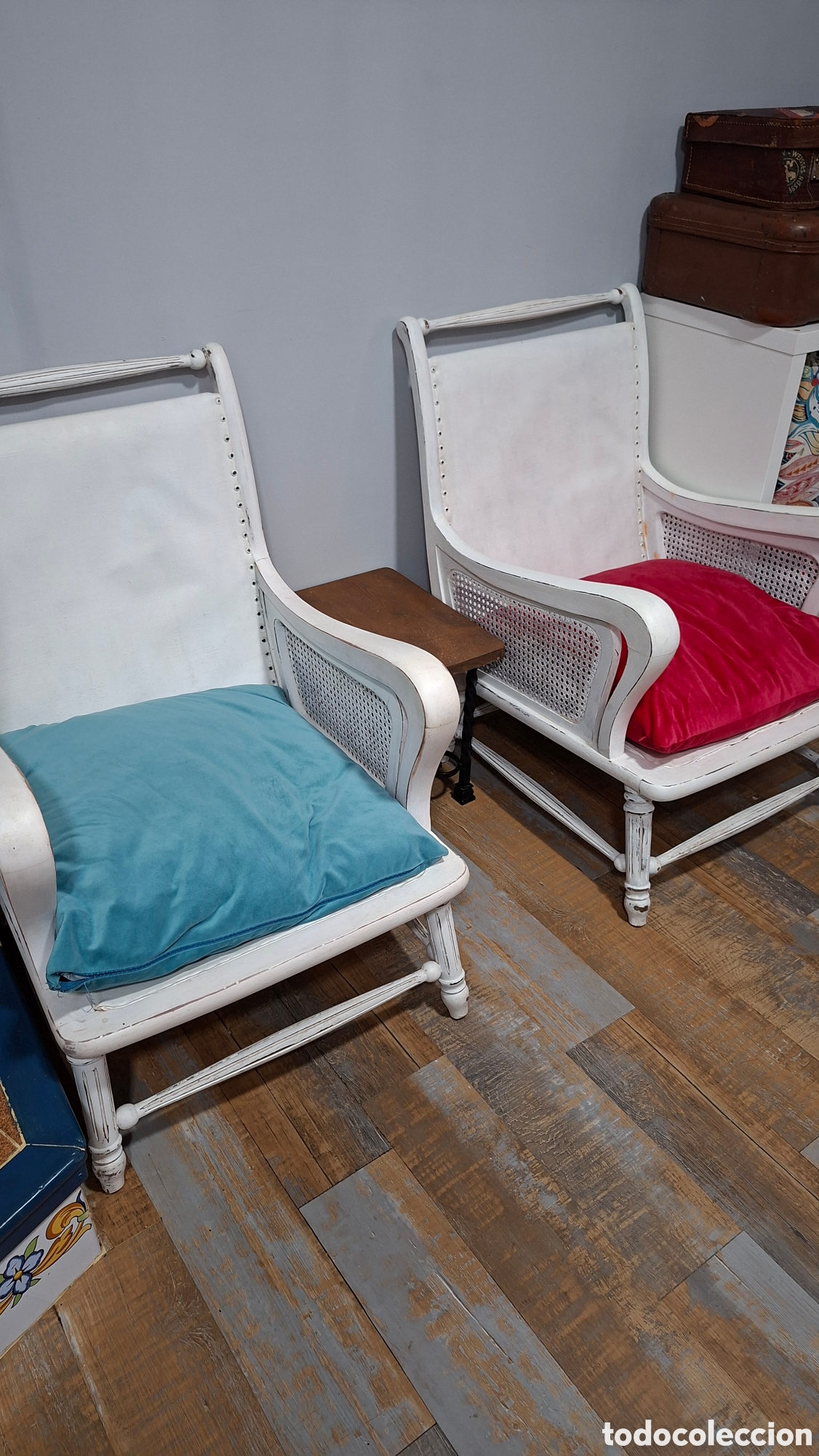 Antig&uuml;edades: Par de Sillones Madera Antiguos - Foto 1