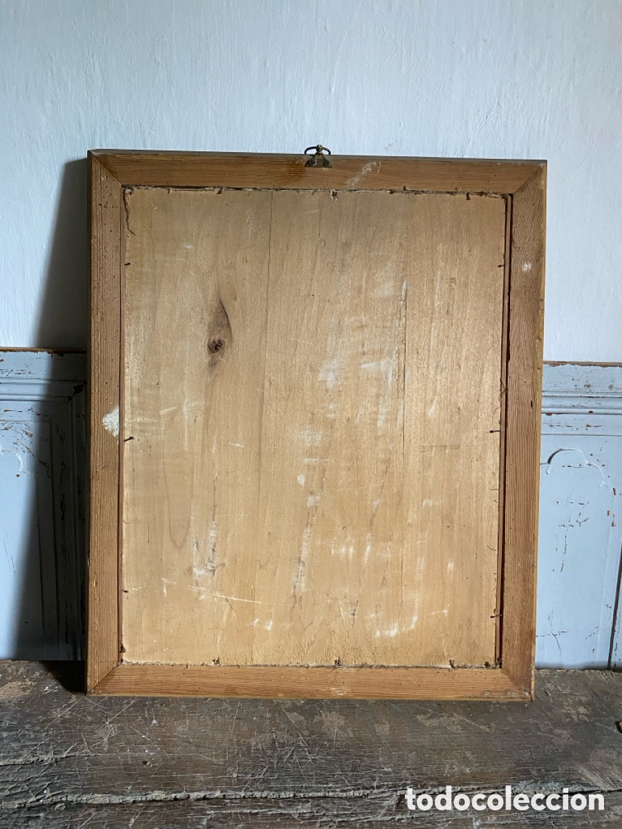 Antig&uuml;edades: Cuadro de seda bordado de 1868 - Foto 16