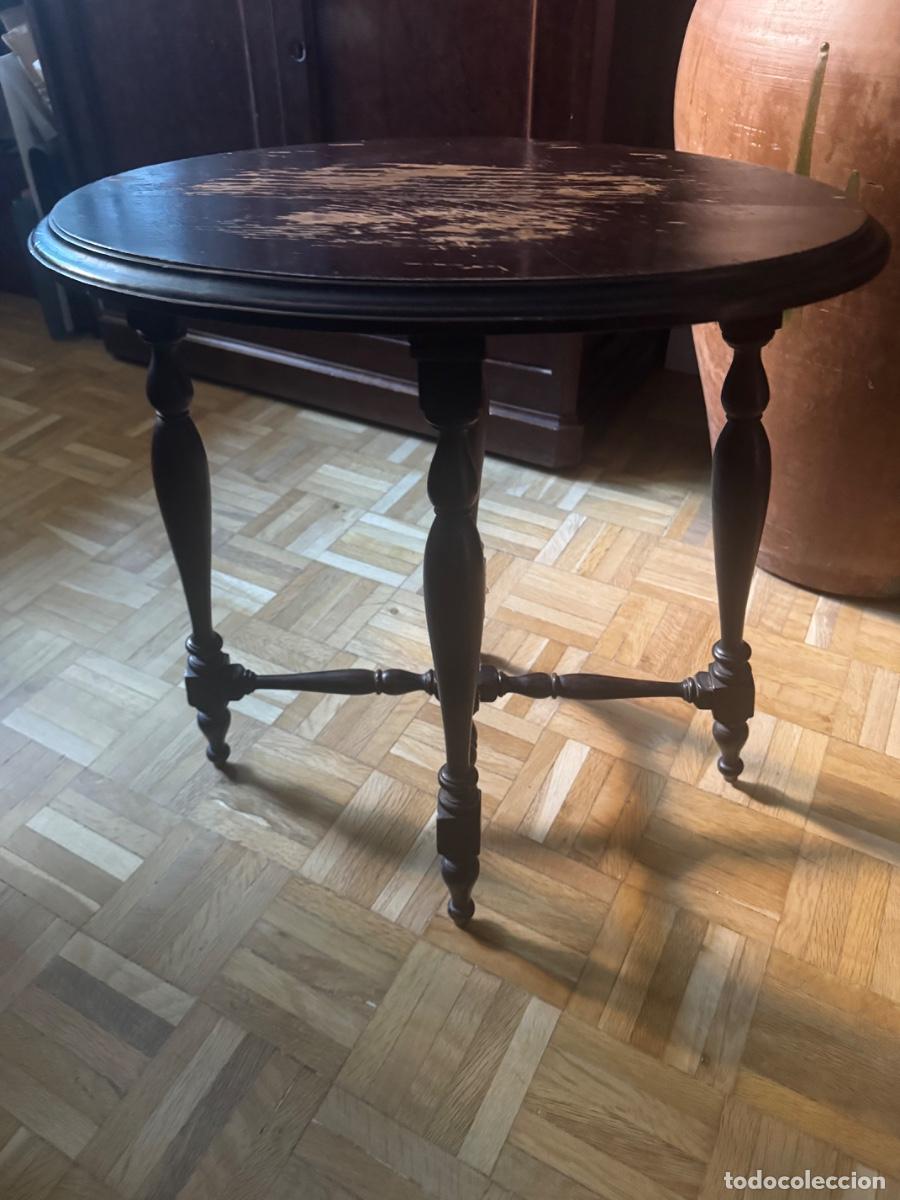 Antig&uuml;edades: Mesa ovalada para decapar peque&ntilde;a auxiliar - Foto 2